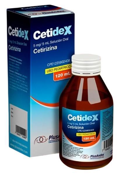CETIDEX SOL ORAL 5 MG/5 ML X 120 ML PLUSANDEX