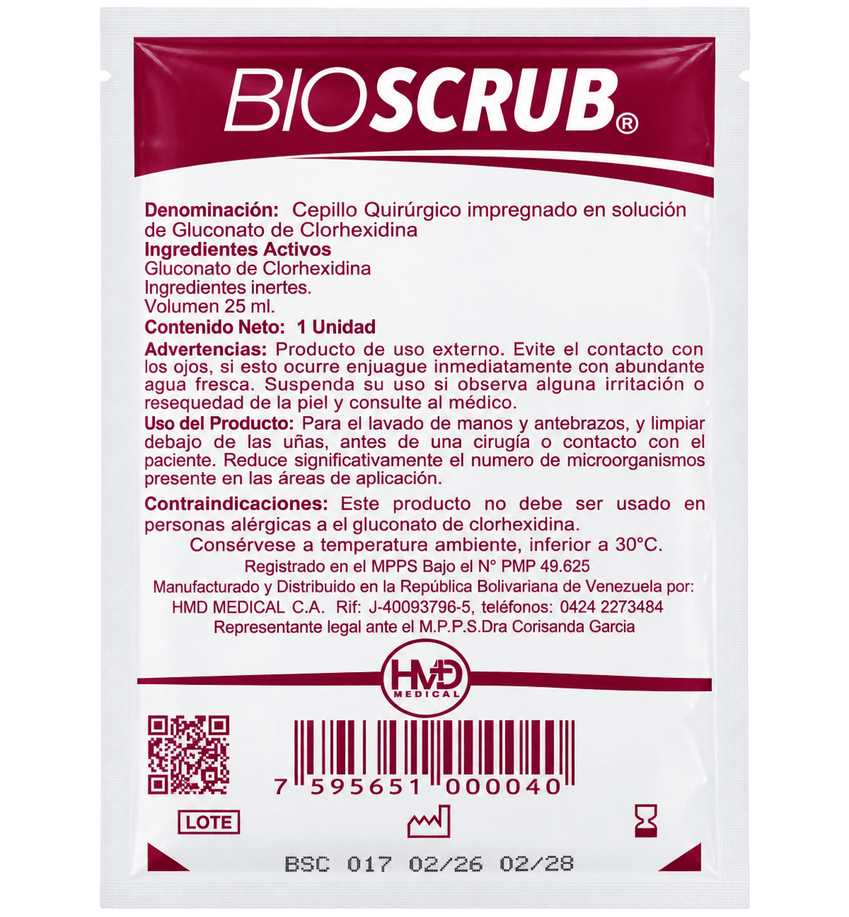 BIO SCRUB CEPILLO QUIRURGICO DESINFECTANTE