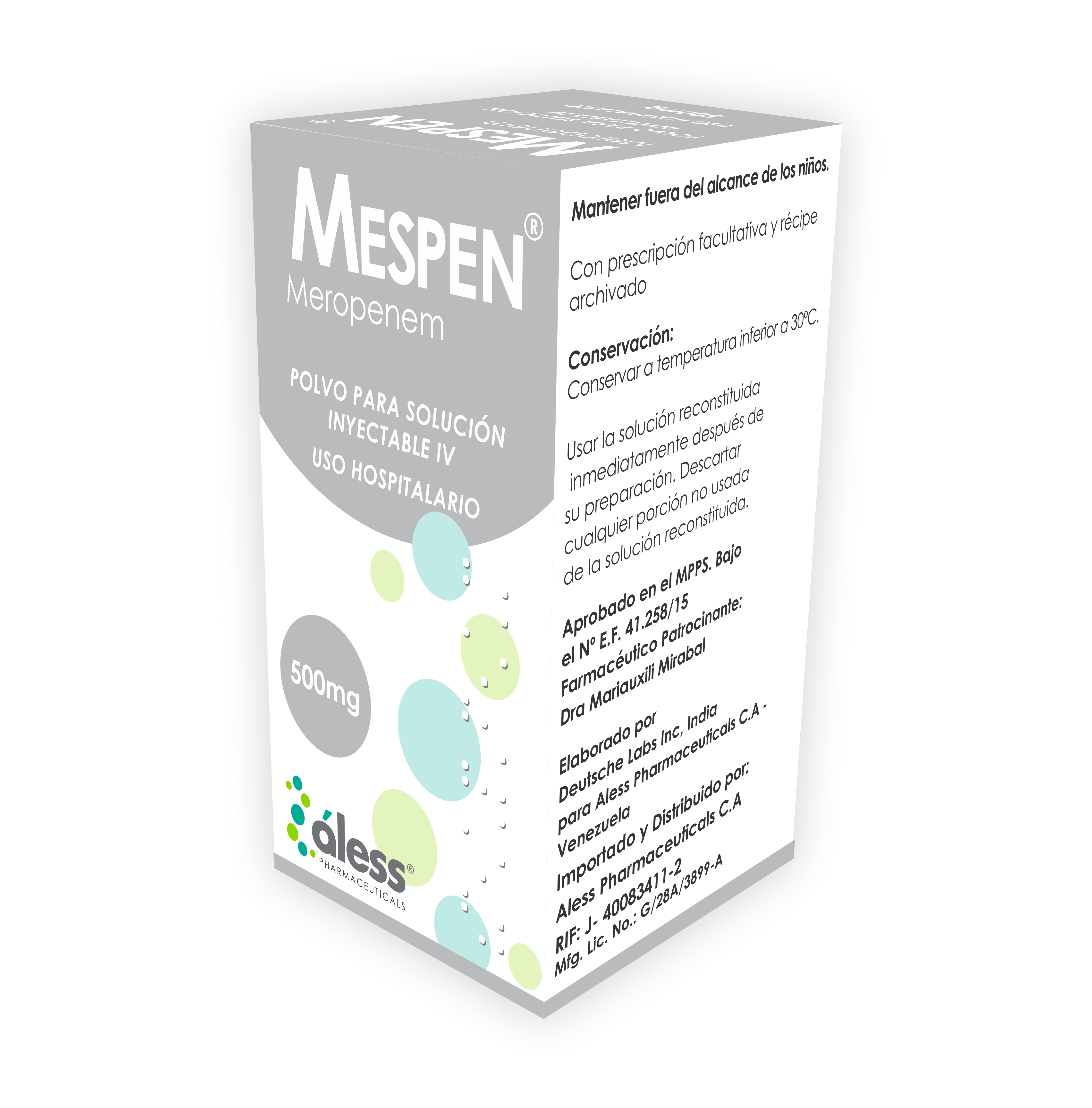 MESPEN AMP I.V. 500 MG X 1 ALESS