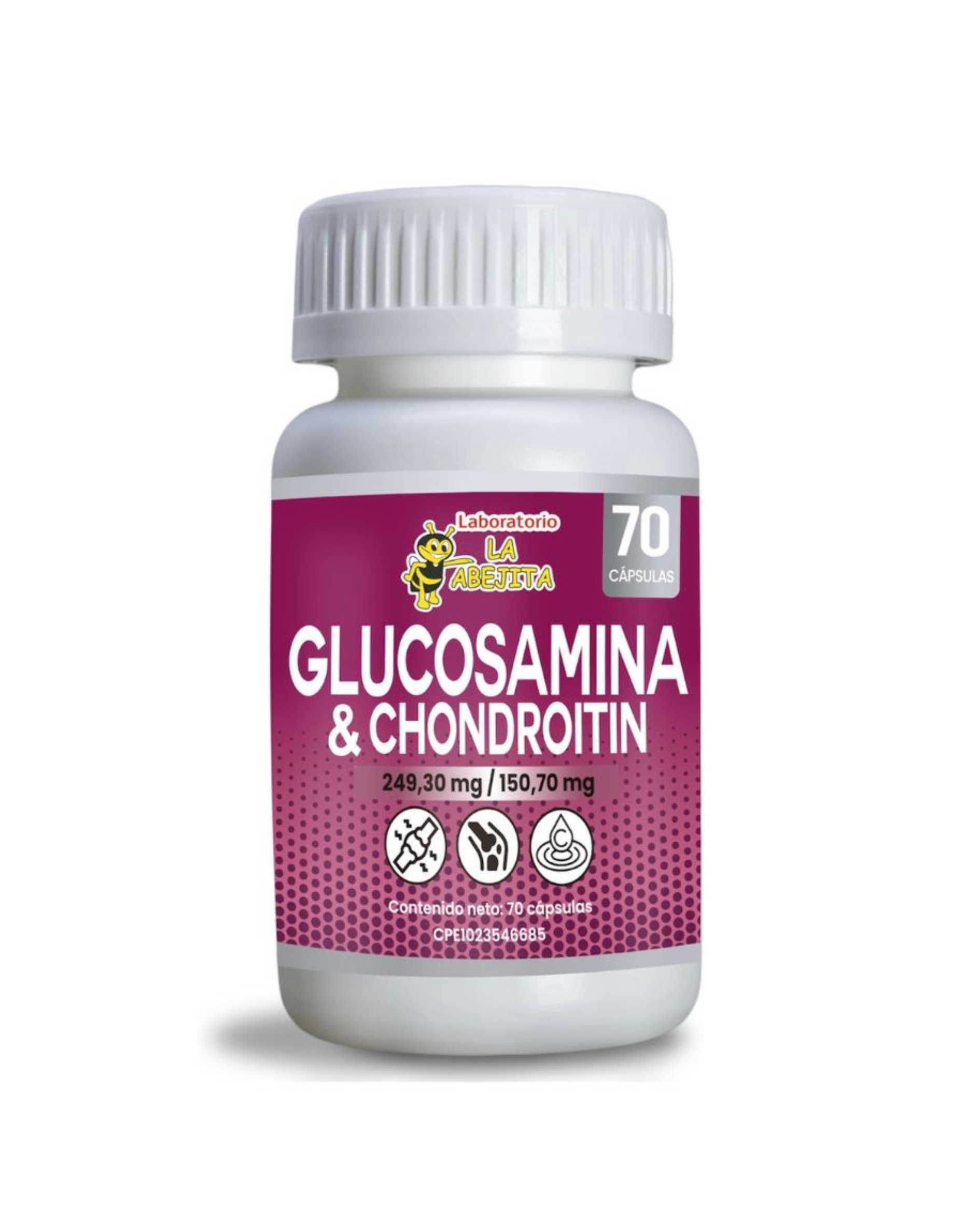 GLUCOSAMINA CHONDROITIN 249.30/150.70 MG X 70 CAP LA ABEJITA