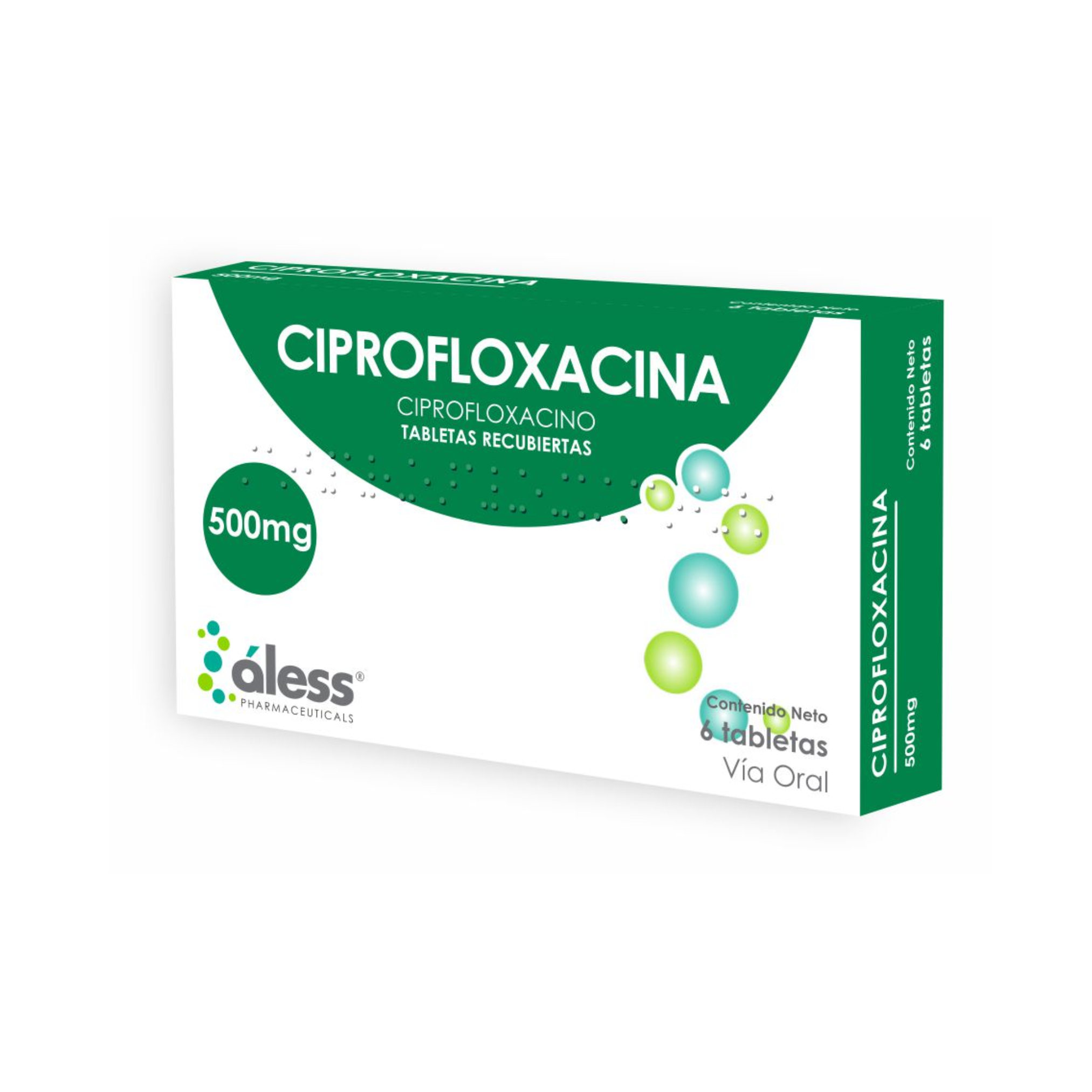 CIPROFLOXACINA 500 MG X 6 TAB ALESS