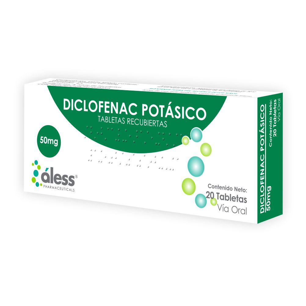 DICLOFENAC POT 50 MG X 20 TAB ALESS
