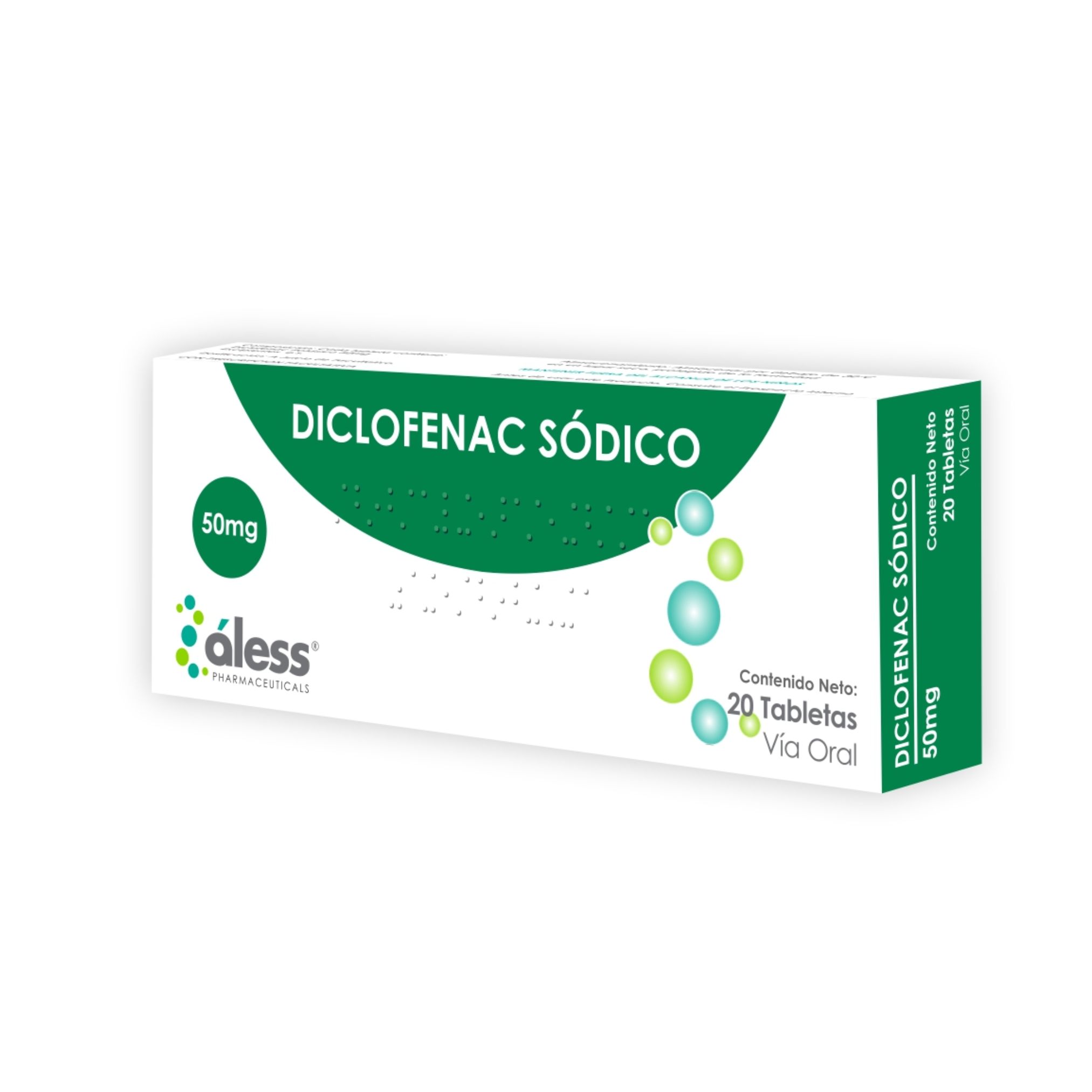 DICLOFENAC SOD 50 MG X 20 TAB ALESS