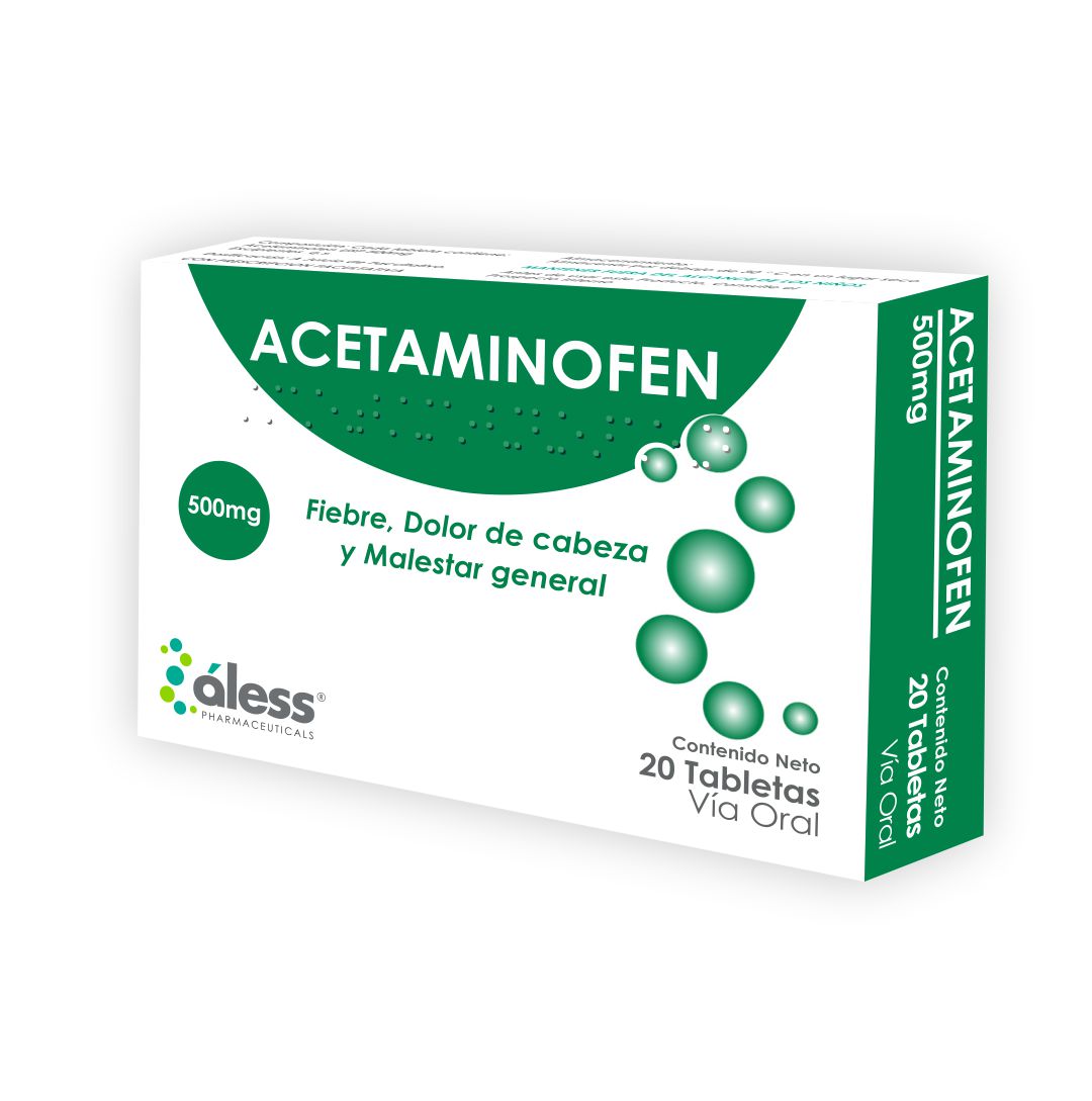 ACETAMINOFEN 500 MG X 20 TAB ALESS