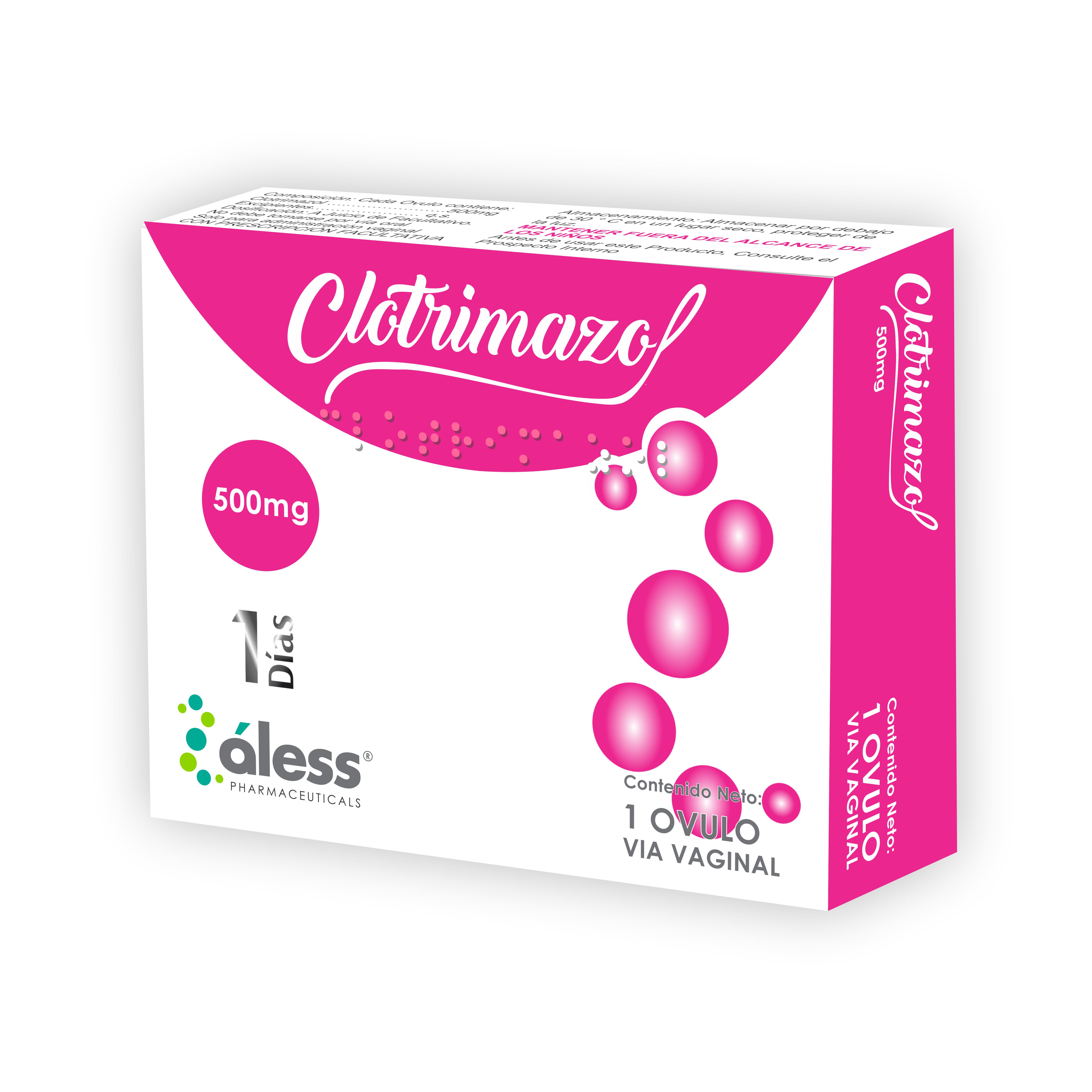 CLOTRIMAZOL OVULO 500 MG X 1 DIA ALESS