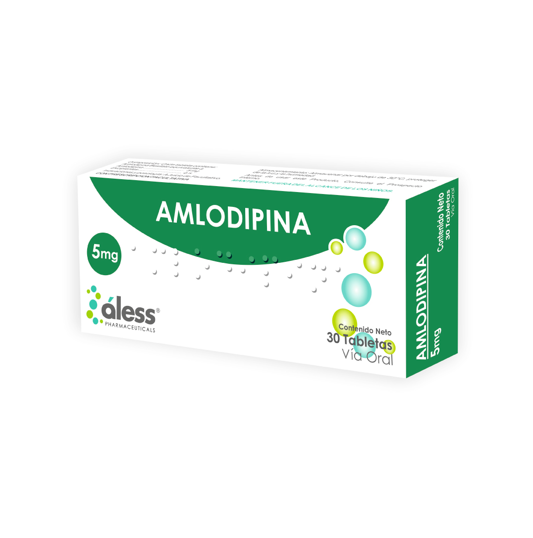 AMLODIPINA 5 MG X 30 TAB ALESS