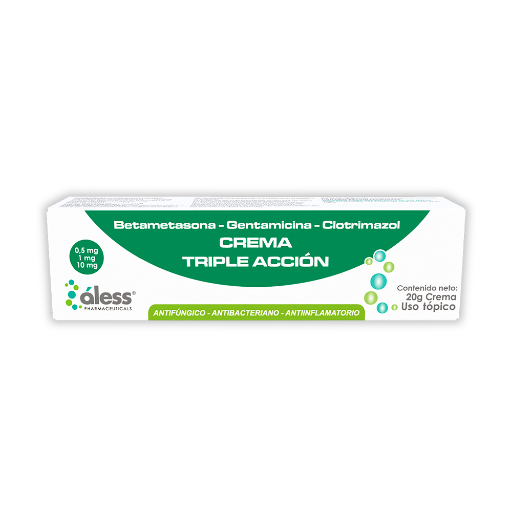 BETAMETASONA GENTAMICINA CLOTRIMAZOL CREMA X 20 GR ALESS