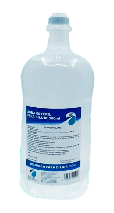 AGUA ESTERIL PARA DILUIR X 500 ML BC GROUP