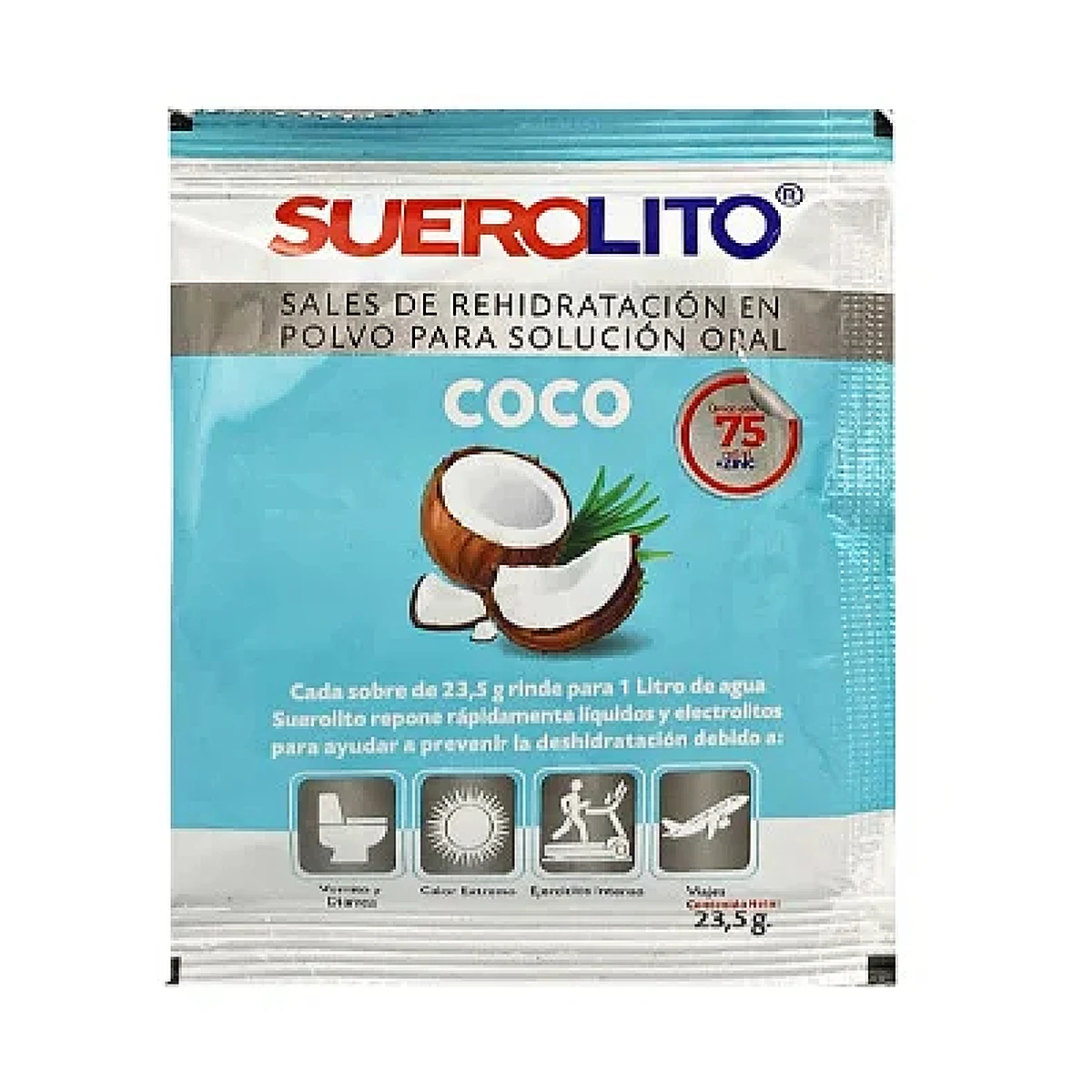 SUEROLITO EN POLVO SABOR COCO X 1 SOBRE BALKER