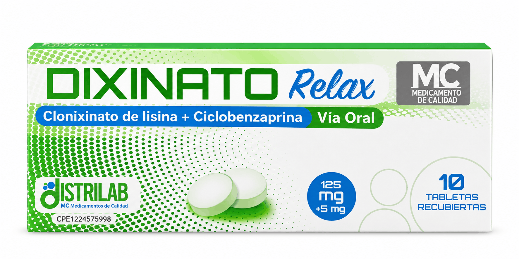 DIXINATO RELAX 125/5 MG X 10 TAB DISTRILAB