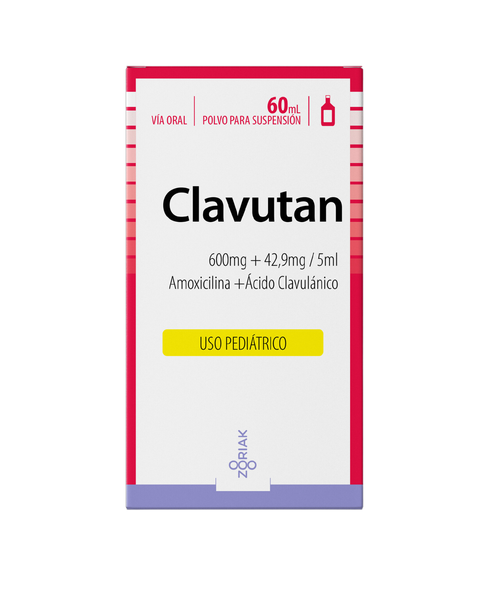 CLAVUTAN SUS 600 MG /42.9 MG X 60 ML ZORIAK