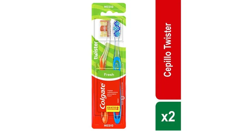 CEPILLO DENTAL COLGATE TWISTER FRESH PACK X 2