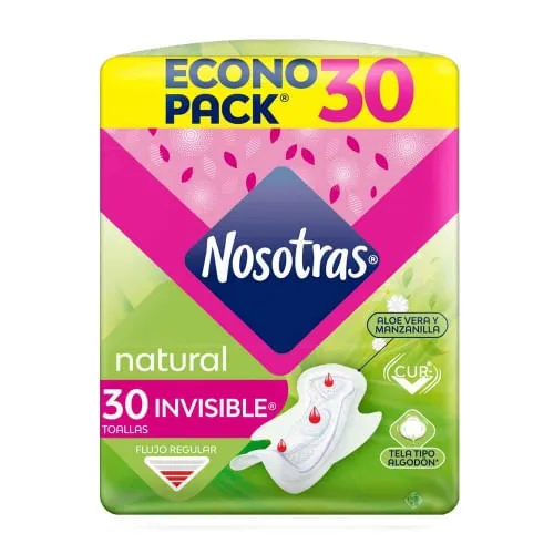 TOALLAS NOSOTRAS NATURAL INV. X 30