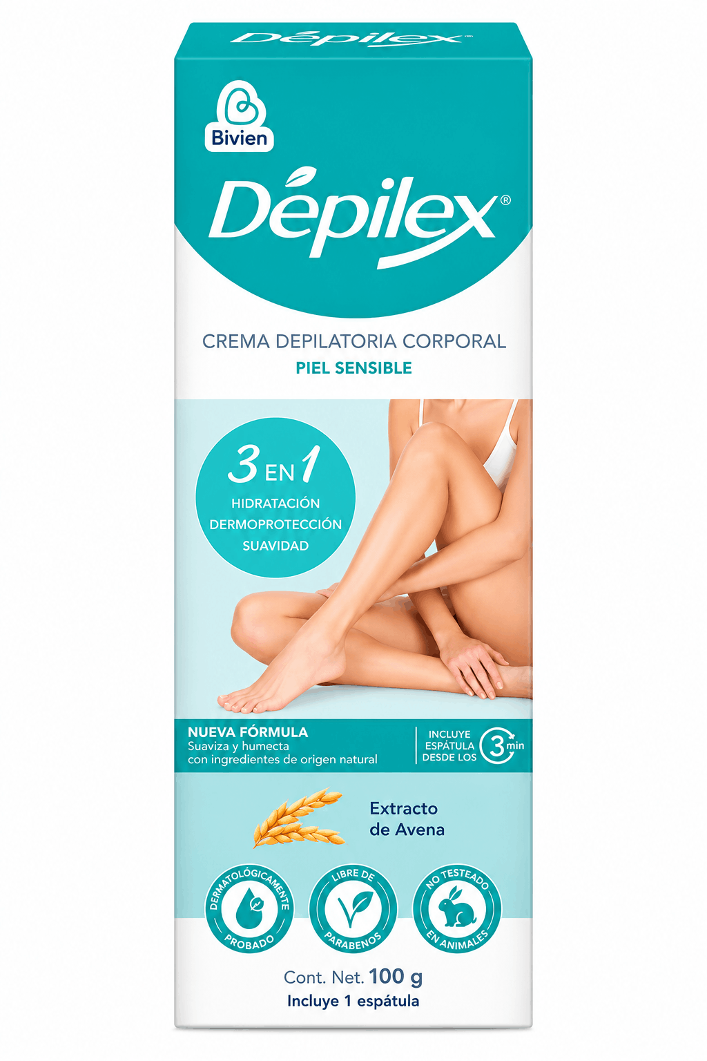 DEPILEX CREMA DEPILADORA PIEL SENSIBLE 3 EN 1 X 100GR