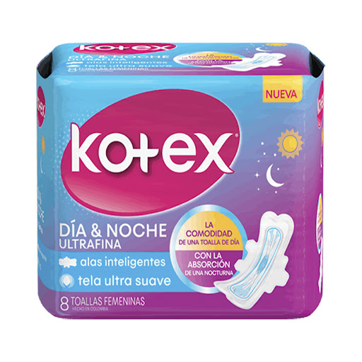 KOTEX TOALLAS ULTRA FINA DIA Y NOCHE X 8