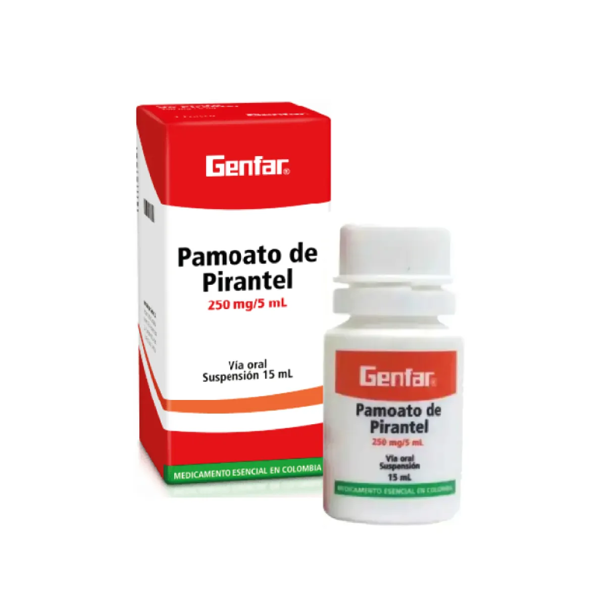 PAMOATO DE PIRANTEL SUSP 250 X 15 ML GENFAR**