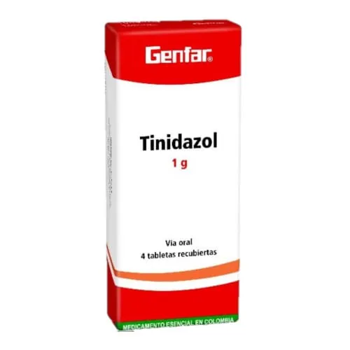 TINIDAZOL 1 GR X 4  TAB RECUBIERTAS GENFAR