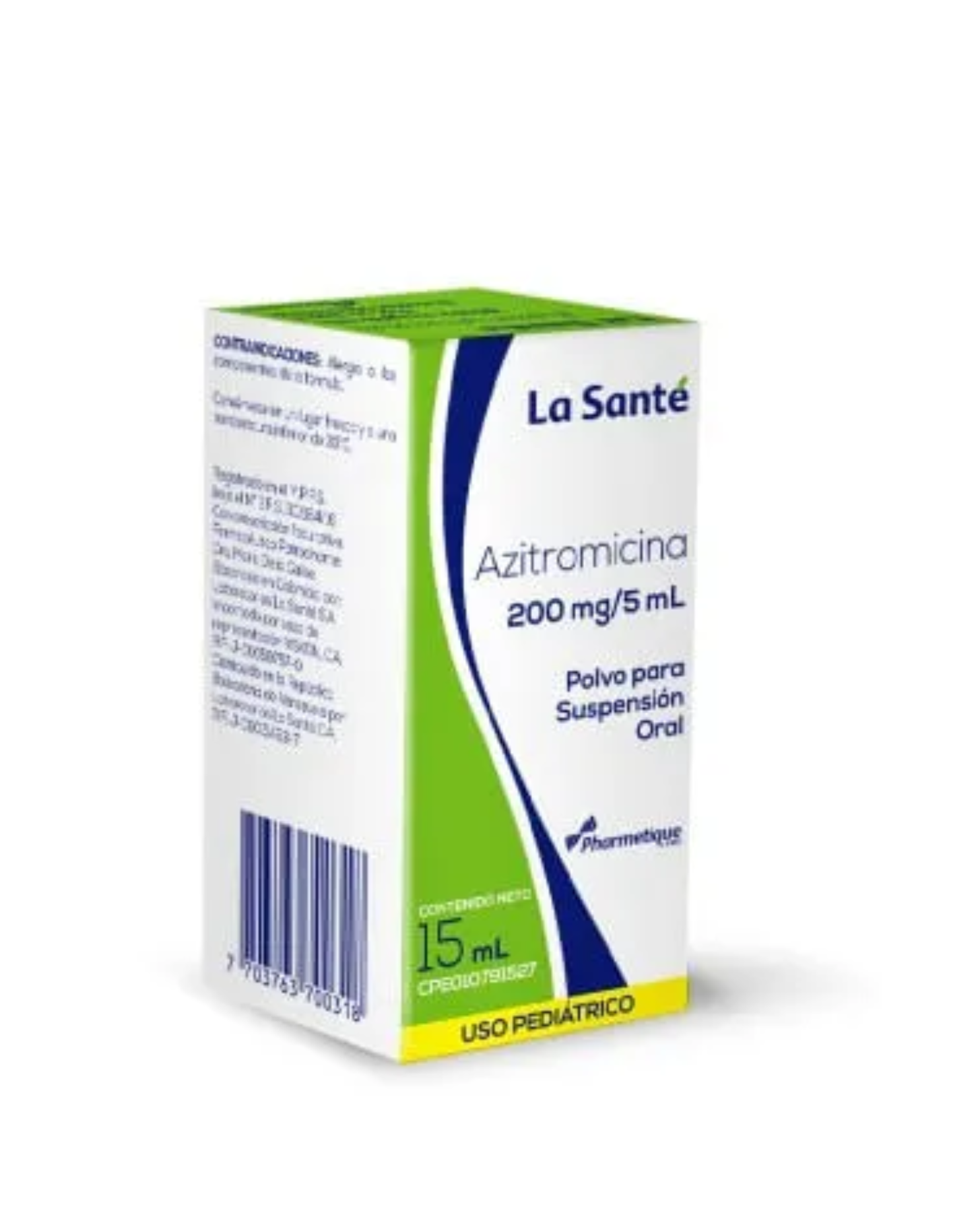 AZITROMICINA SUSP 200 MG X 15 ML  LA SANTE