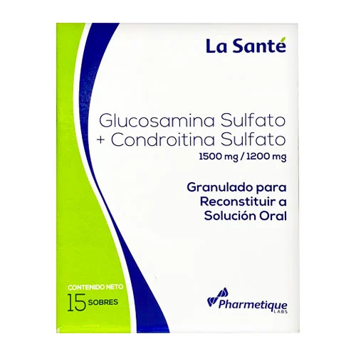 GLUCOSAMINA + CONDROITINA 1500/1200 MG X 15 SOBRES LA SANTE