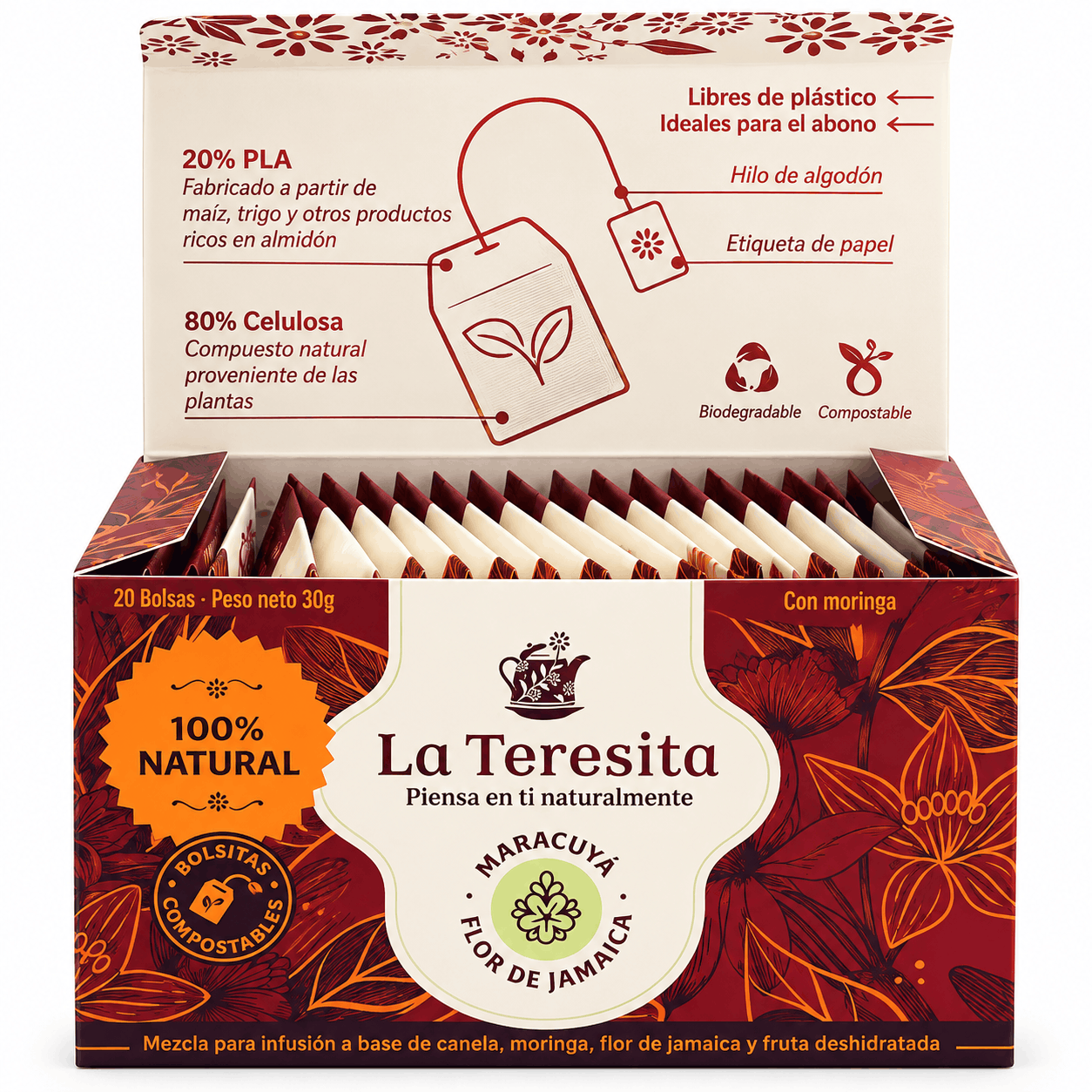 INFUSION LA TERESITA MARACUYA FLOR DE JAMAICA X 20