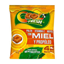 COOL FRESH C/ MIEL Y PROPOLEOS CARAMELOS X 4