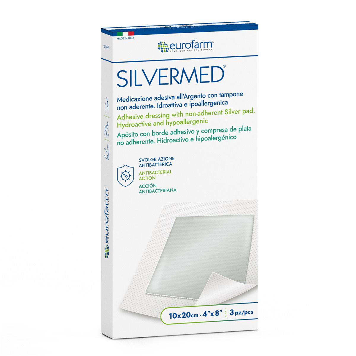 SILVERMED APOSITO COMPRESA DE PLATA 10X20 CM CAJA X 3 PARCHES