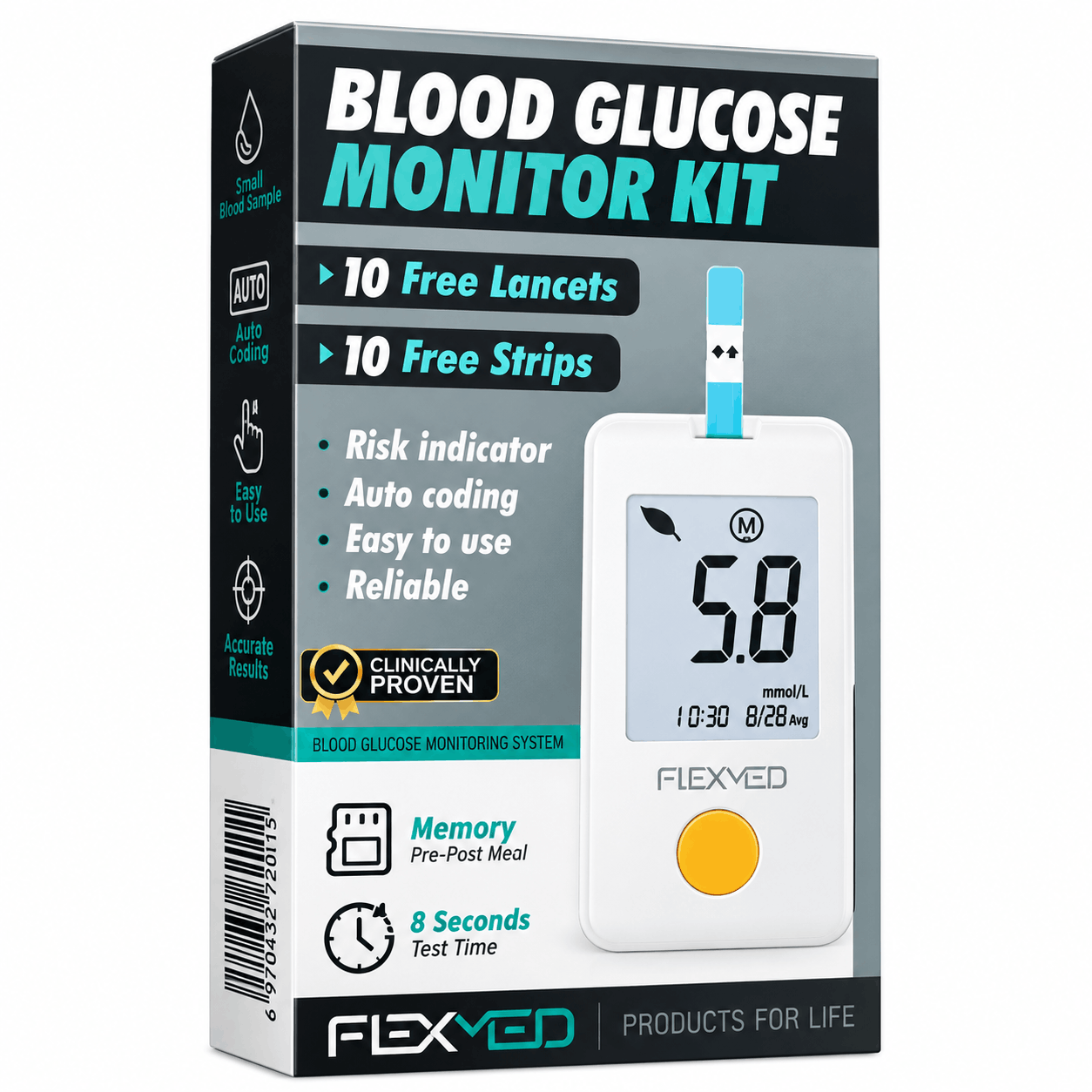 GLUCOMETRO FLEXMED KIT