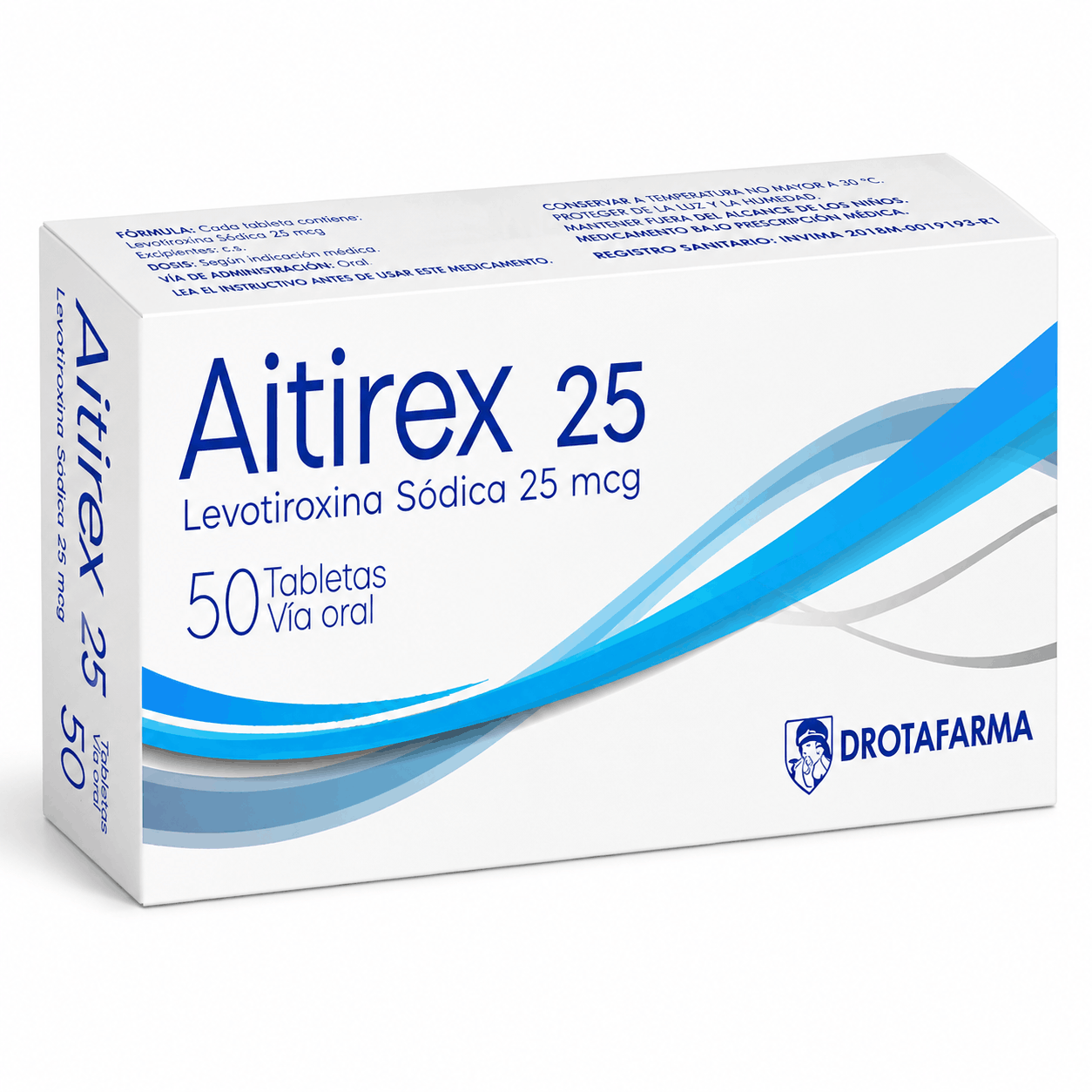 AITIREX 25 MCG X 50 TAB DROTAFARMA
