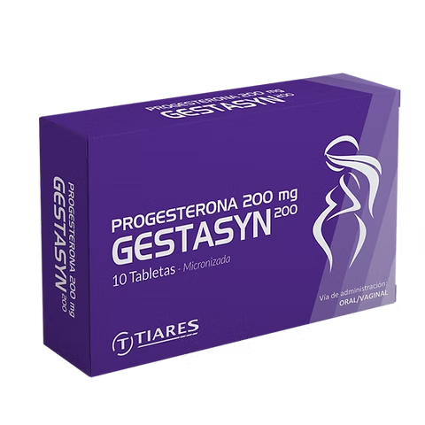GESTASYN 200 MG X 10 TAB ORAL VAGINAL TIARES