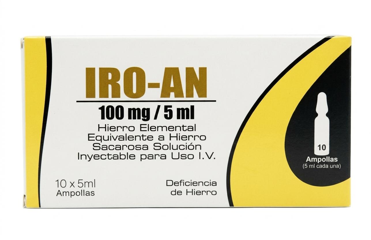 IRON-AN AMP I.V. 100 MG/ 5 ML CAJA X 1 BC GROUP