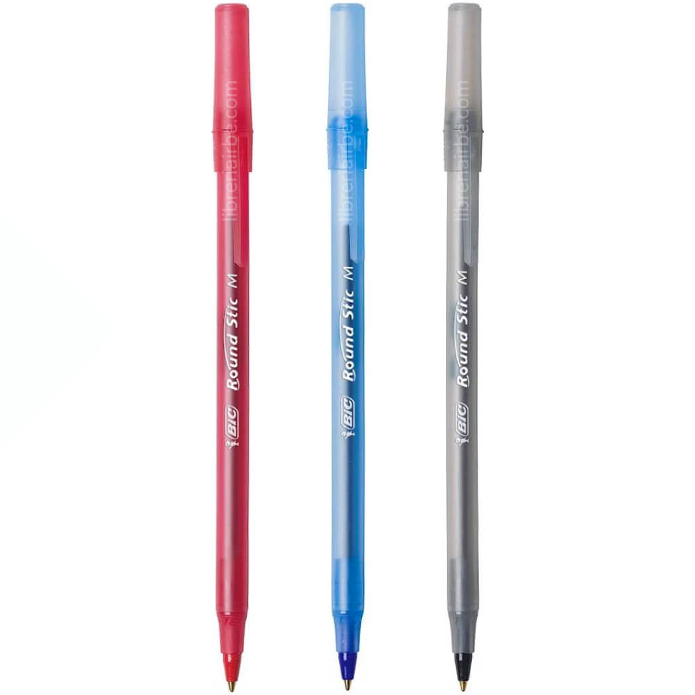 BOLIGRAFO BIC ROUND NEGRO ROJO AZUL