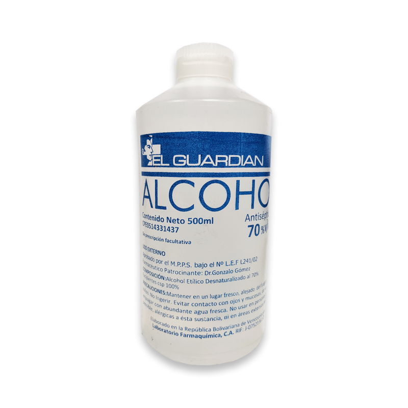 ALCOHOL X 500 ML EL GUARDIAN