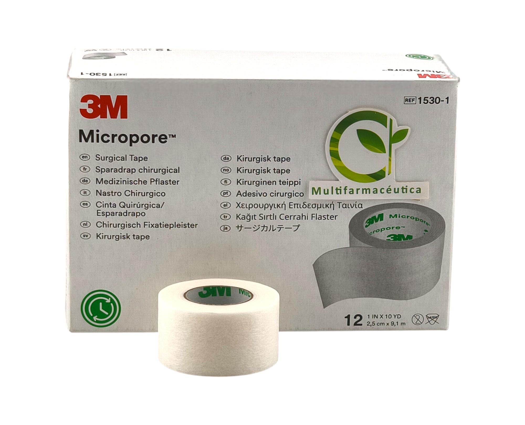 ADH MICROPORE 3M 1" X 10 YD  2.5 CM BLANCO