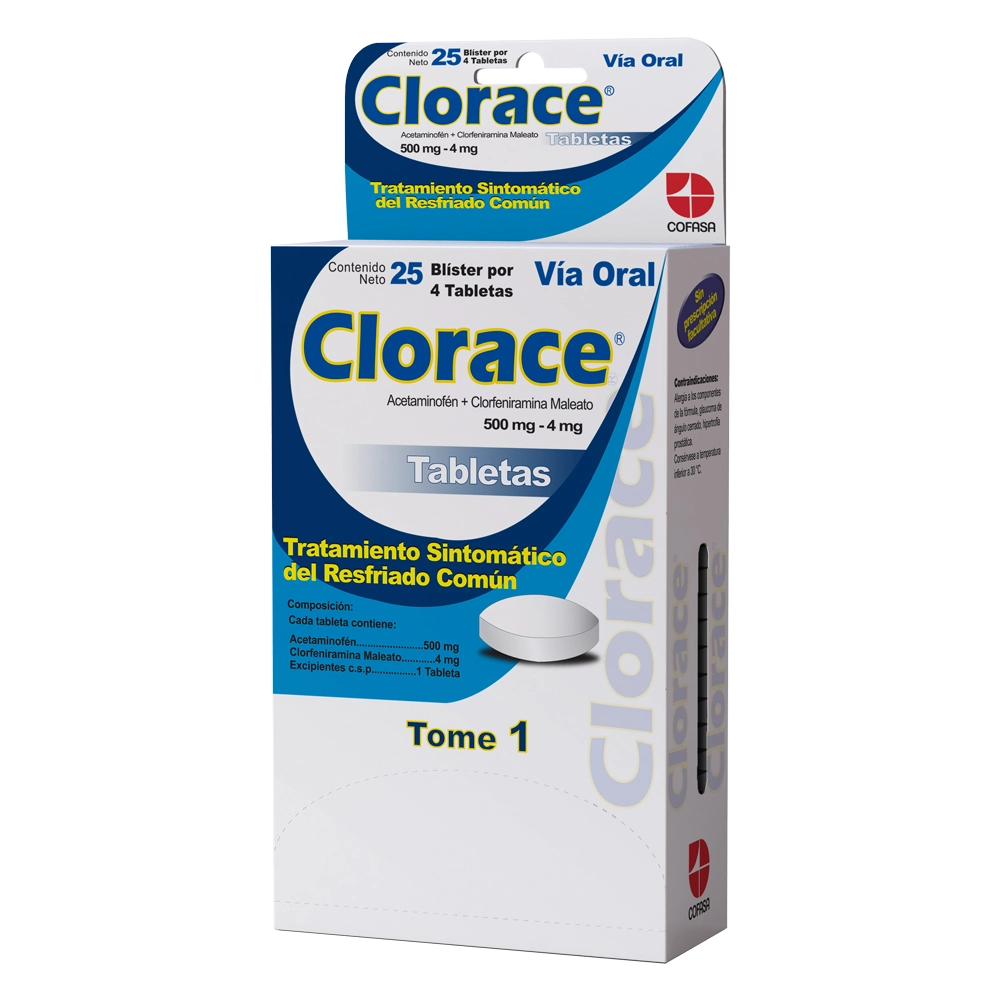 CLORACE BLISTER X 4 TAB COFASA