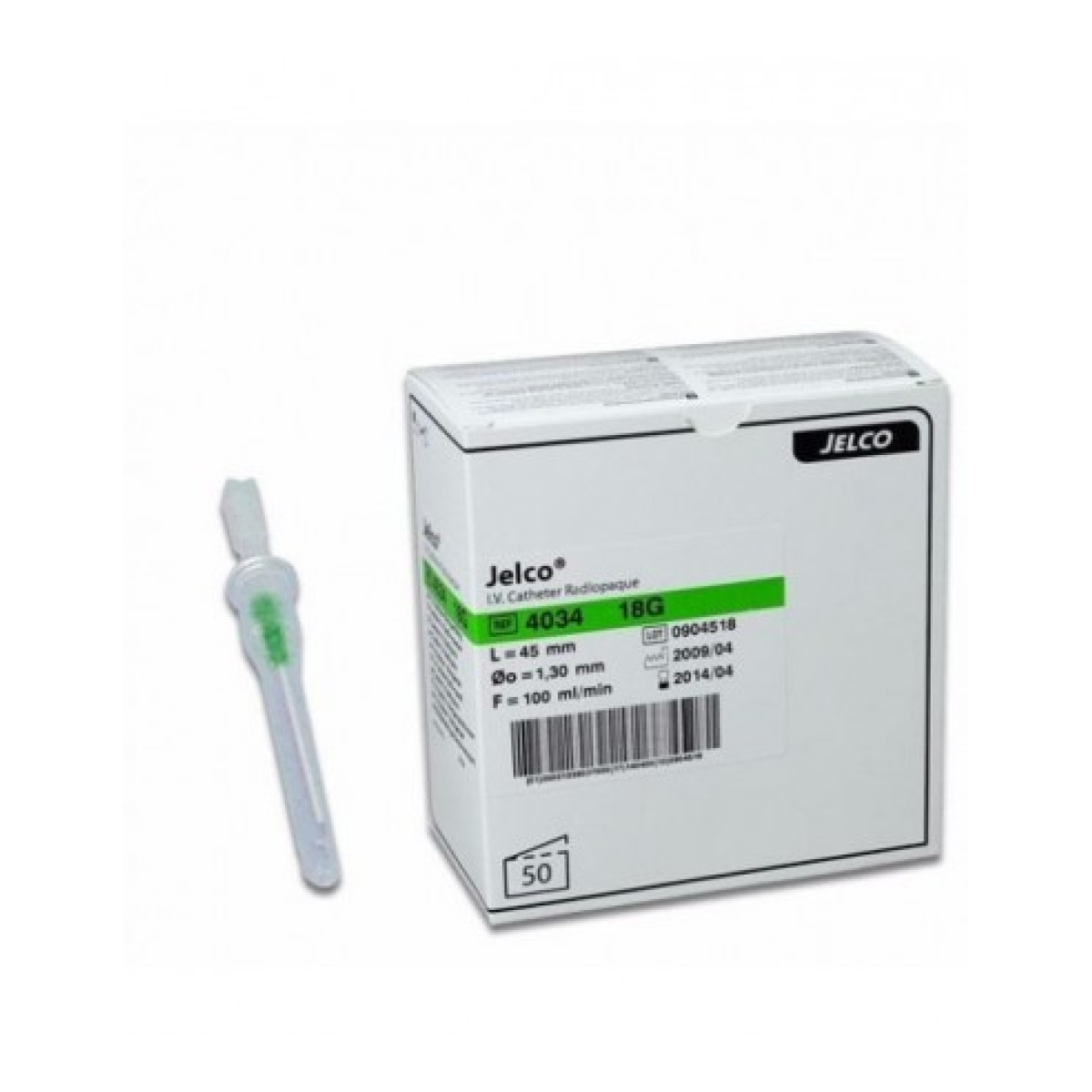 JELCO CATETER N� 18 VERDE