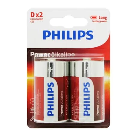 PILAS ALKALINA D X 2 PHILIPS