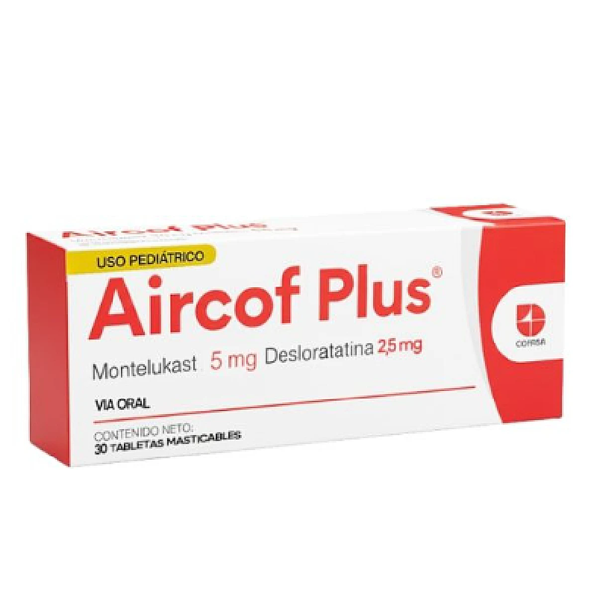 AIRCOF PLUS PED  5 MG-2,5 MG X 30 TAB COFASA