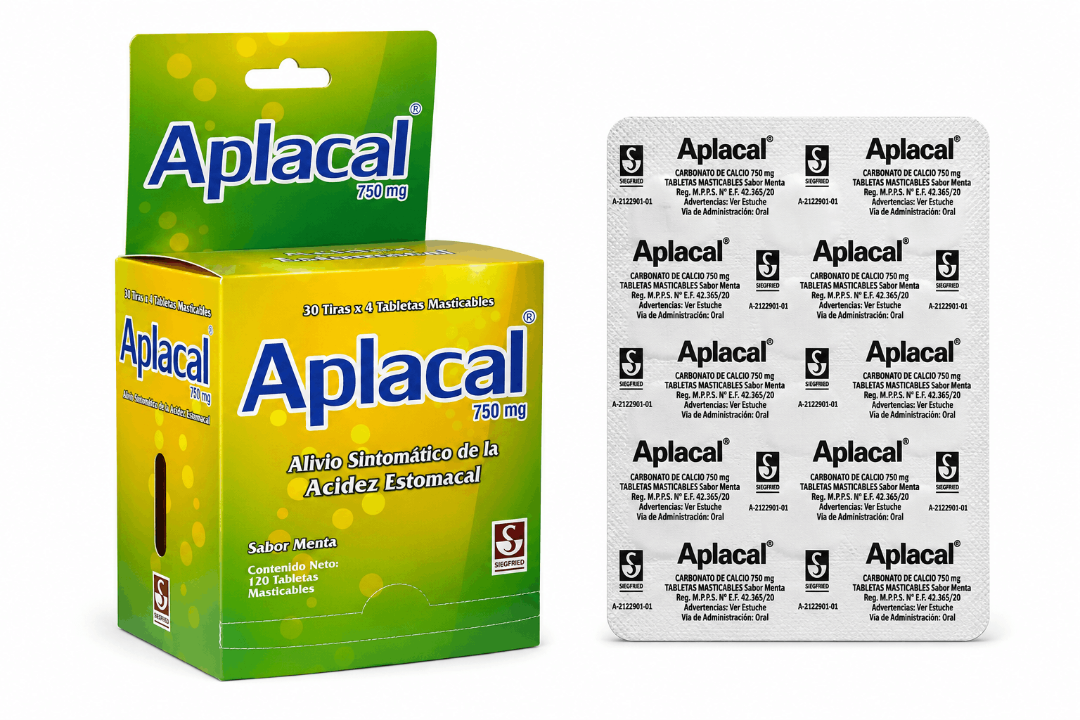 APLACAL TAB MASTIC MENTA X 4 SIEGFRIED