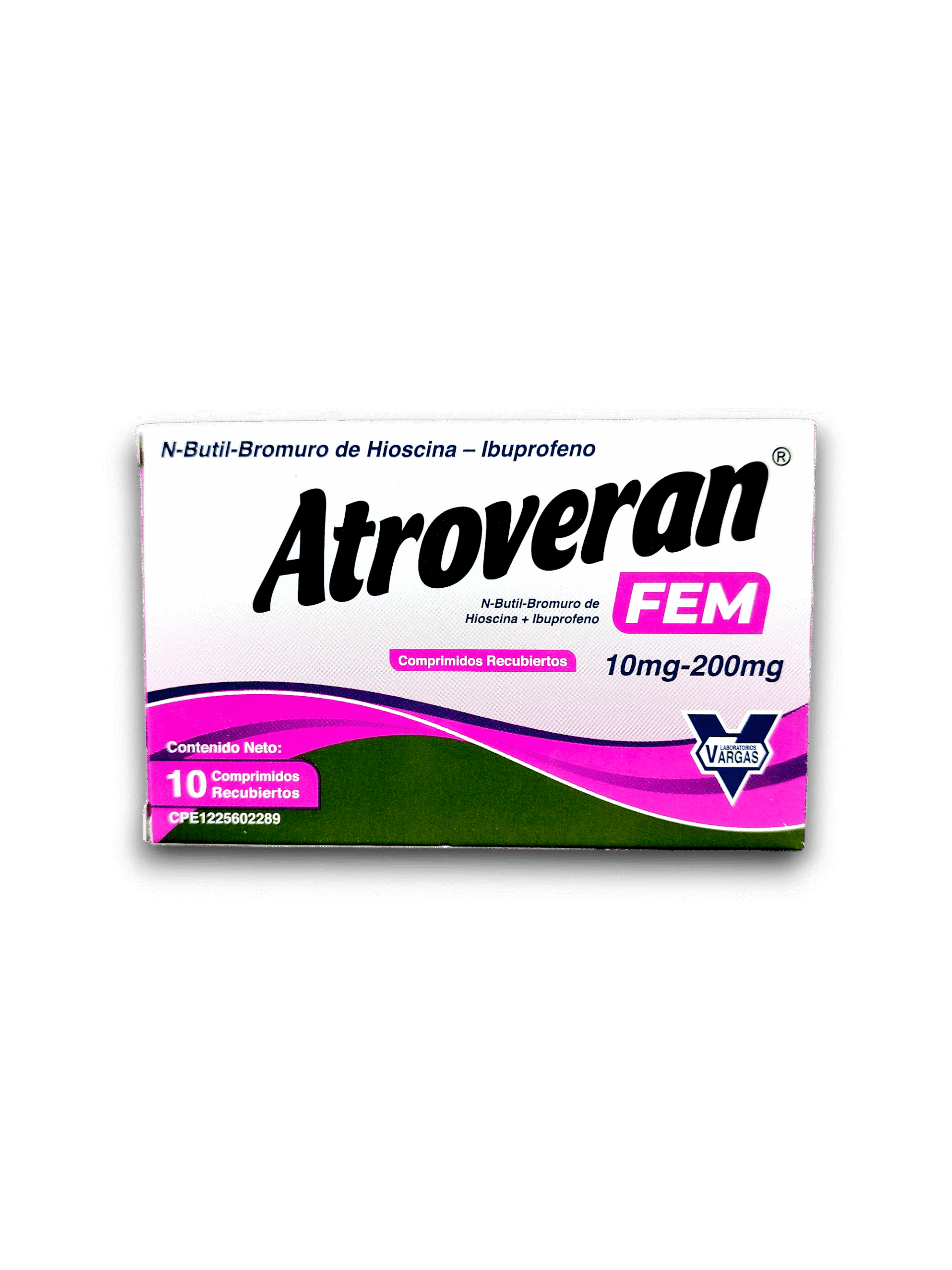 ATROVERAN FEM 10/200 MG X 10 COMP VARGAS