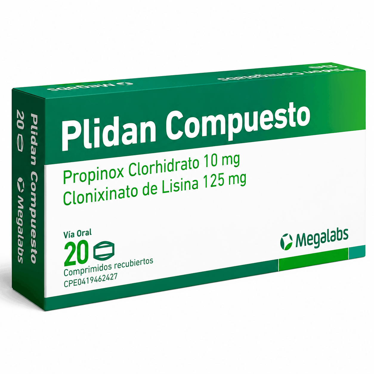 PLIDAN COMPOSITUM 10 MG/125MG X 20 MEGALABS