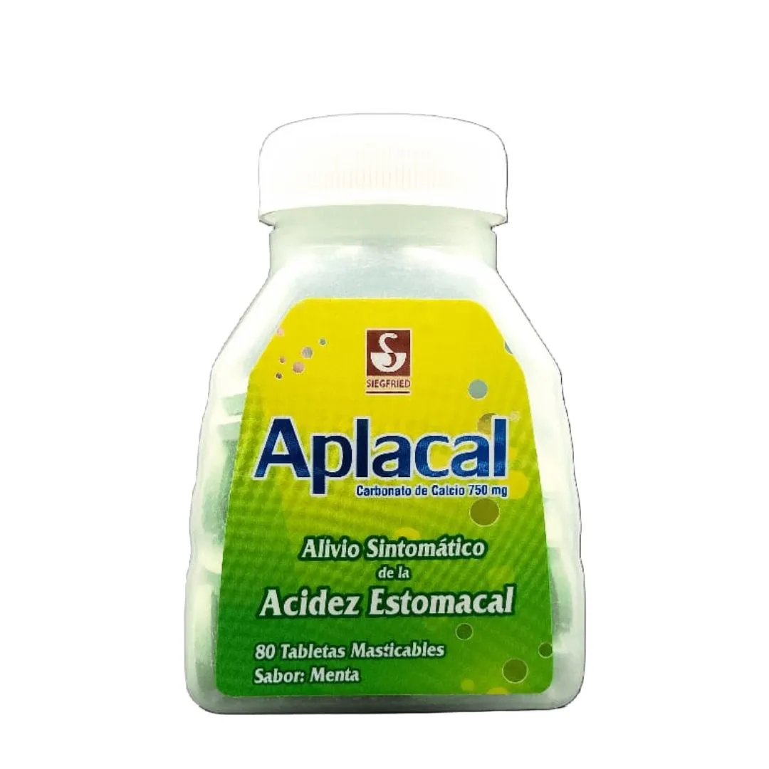 APLACAL TAB MASTICABLE MENTA 750MG X 80 SIEGFRIED