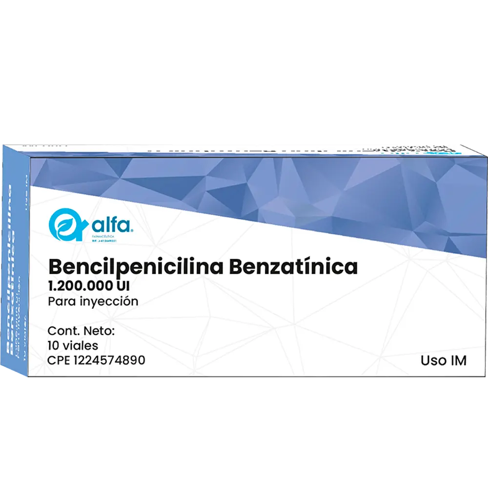 BENCILPENICILINA BENZATINICA 1.200.000 AMP I.M. X 1 ALFA